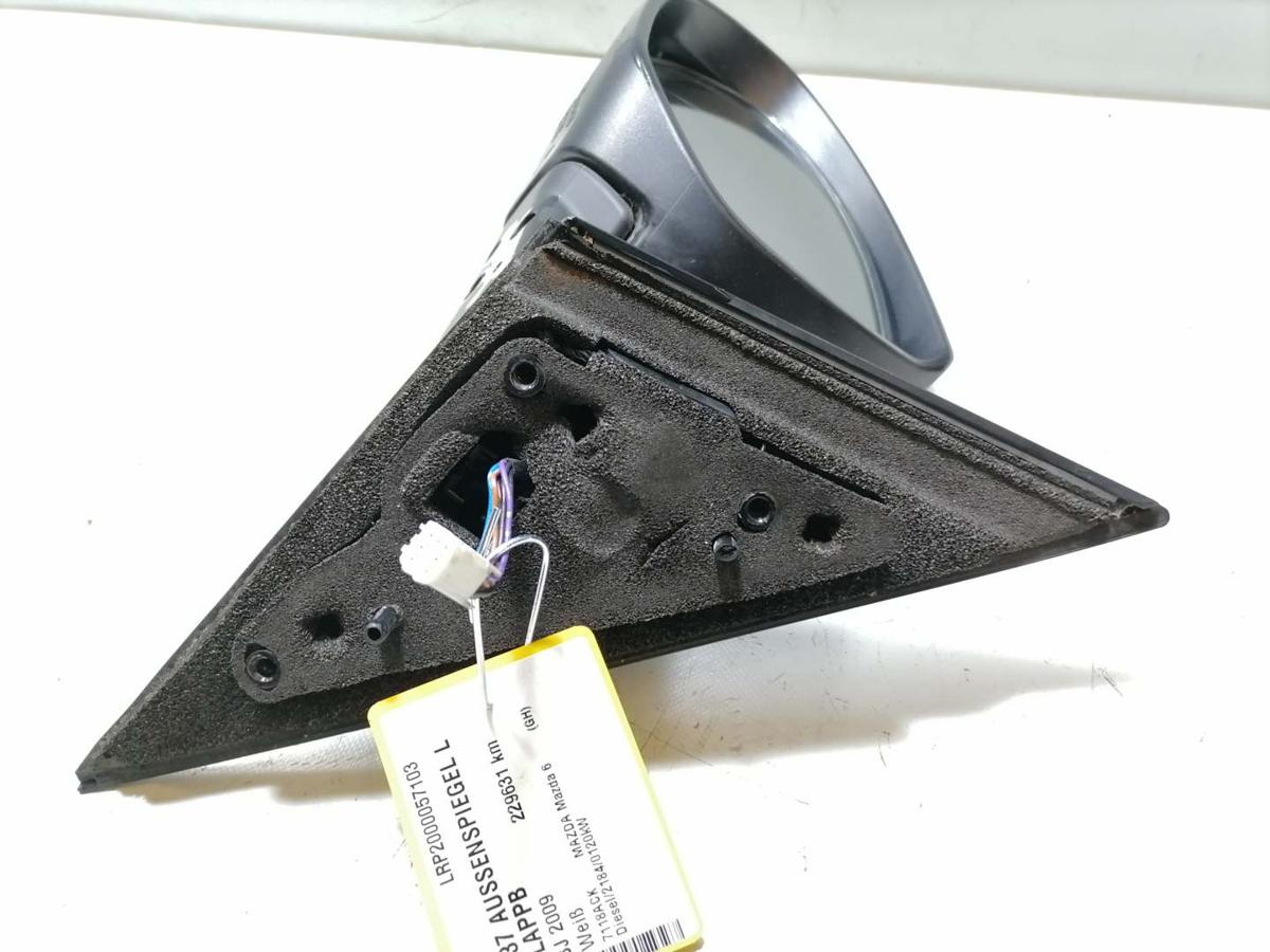 Mazda 6 GH original Au&szlig;enspiegel links Wei&szlig; elektrisch anklappbar Bj.2009